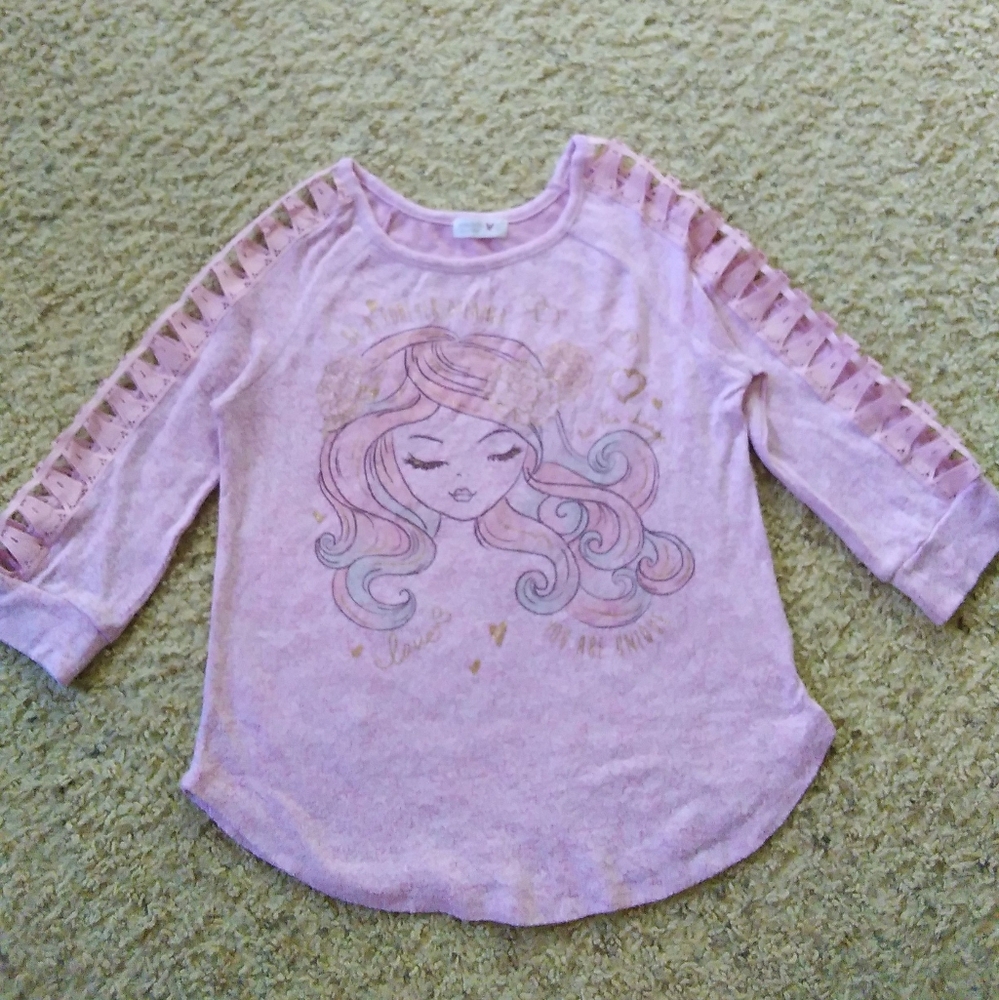 Light pink with gold Beautees "Be a forever dream" long sleave